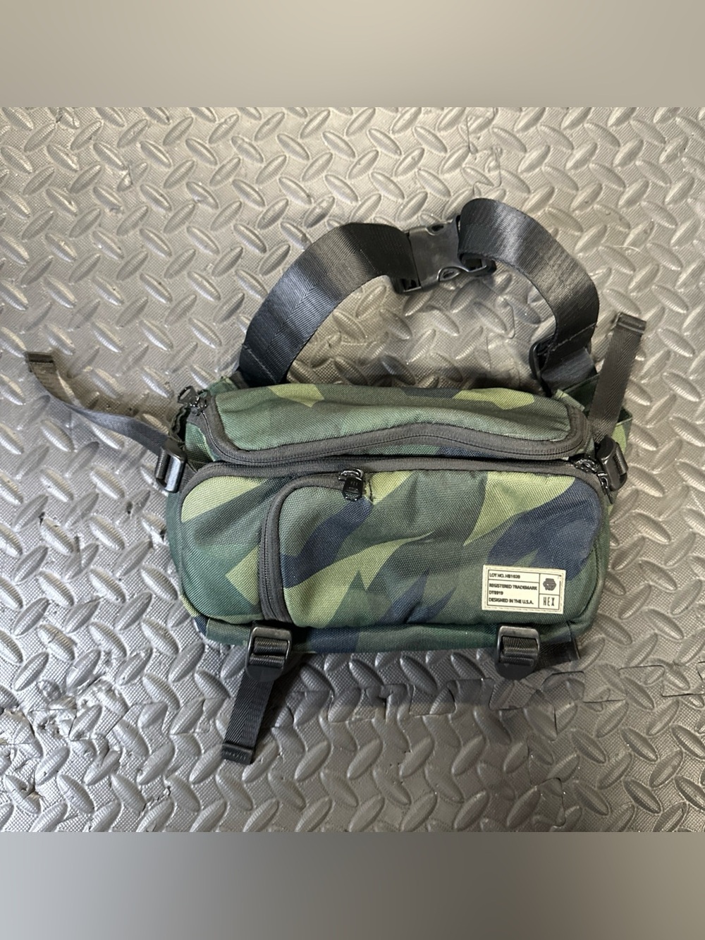 HEX Ranger DSLR Camera Hip Bag Green Camo Cordura Nylon Tactical Waist Pack